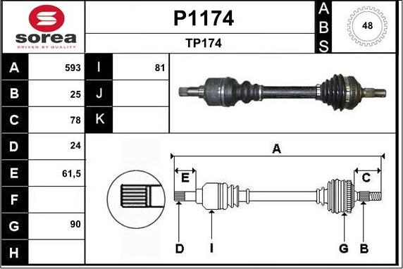 SNRA P1174 - Pogonska osovina www.molydon.hr