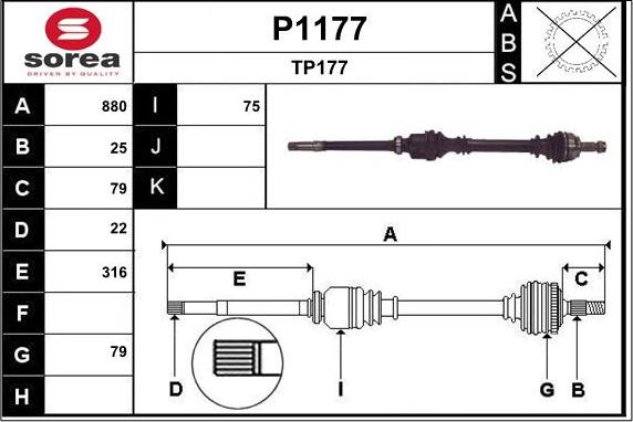 SNRA P1177 - Pogonska osovina www.molydon.hr