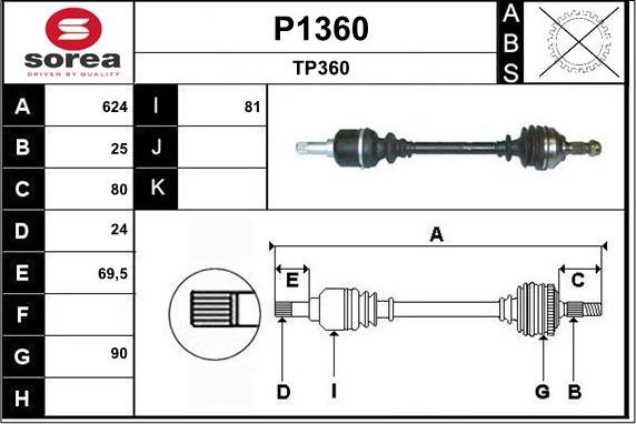 SNRA P1360 - Pogonska osovina www.molydon.hr