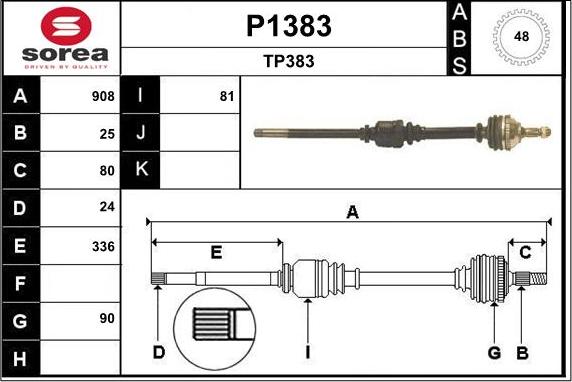 SNRA P1383 - Pogonska osovina www.molydon.hr