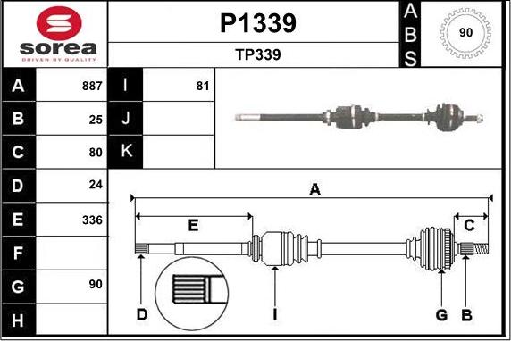 SNRA P1339 - Pogonska osovina www.molydon.hr