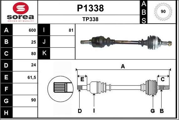 SNRA P1338 - Pogonska osovina www.molydon.hr