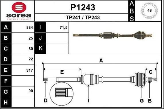 SNRA P1243 - Pogonska osovina www.molydon.hr