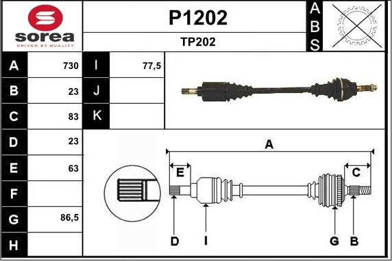 SNRA P1202 - Pogonska osovina www.molydon.hr