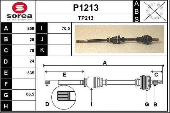 SNRA P1213 - Pogonska osovina www.molydon.hr