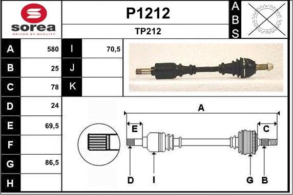 SNRA P1212 - Pogonska osovina www.molydon.hr