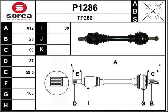 SNRA P1286 - Pogonska osovina www.molydon.hr