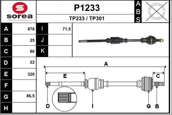 SNRA P1233 - Pogonska osovina www.molydon.hr