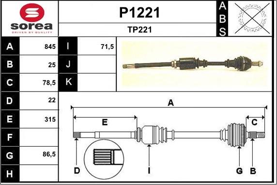 SNRA P1221 - Pogonska osovina www.molydon.hr