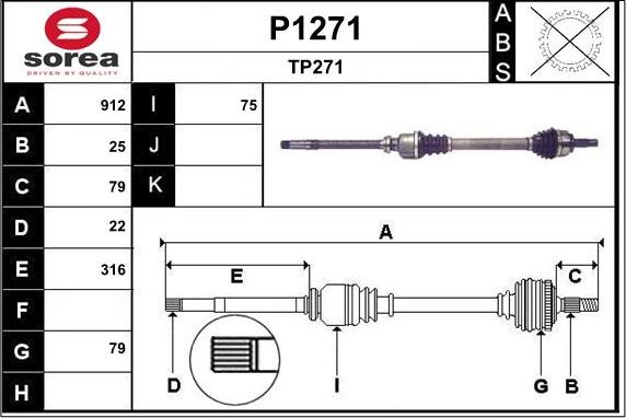 SNRA P1271 - Pogonska osovina www.molydon.hr