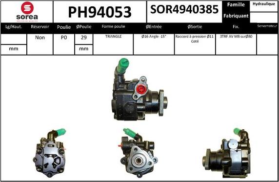 SNRA PH94053 - Hidraulična pumpa, upravljanje www.molydon.hr