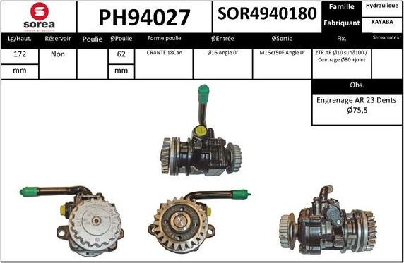 SNRA PH94027 - Hidraulična pumpa, upravljanje www.molydon.hr