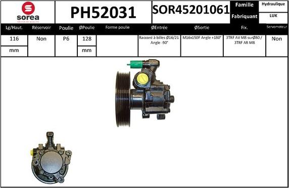 SNRA PH52031 - Hidraulična pumpa, upravljanje www.molydon.hr