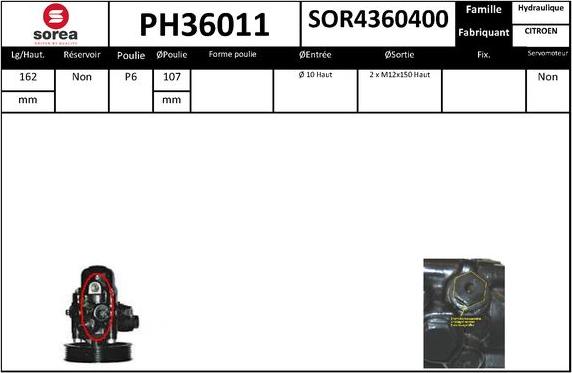 SNRA PH36011 - Hidraulična pumpa, upravljanje www.molydon.hr