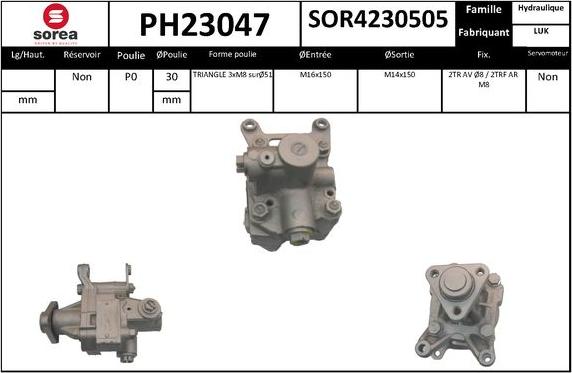 SNRA PH23047 - Hidraulična pumpa, upravljanje www.molydon.hr