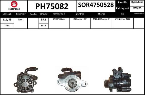 SNRA PH75082 - Hidraulična pumpa, upravljanje www.molydon.hr