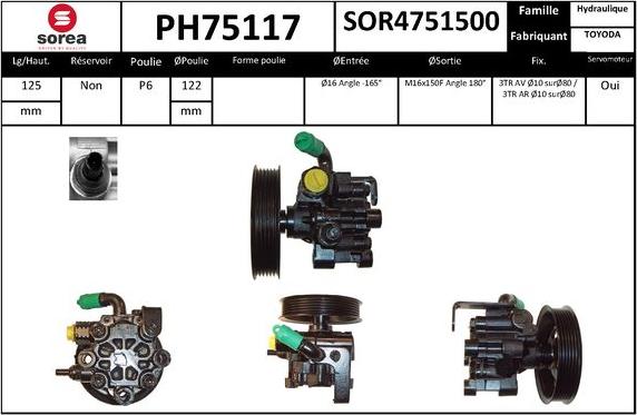 SNRA PH75117 - Hidraulična pumpa, upravljanje www.molydon.hr