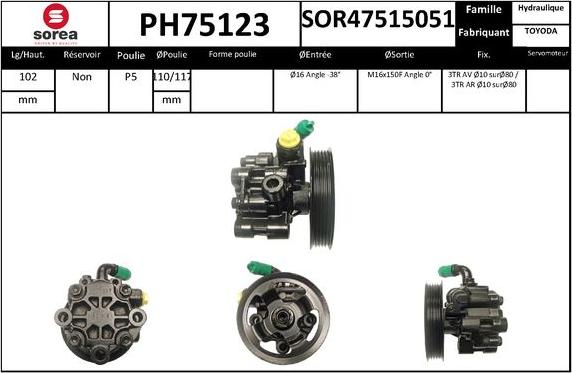 SNRA PH75123 - Hidraulična pumpa, upravljanje www.molydon.hr