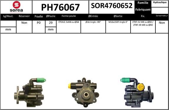 SNRA PH76067 - Hidraulična pumpa, upravljanje www.molydon.hr