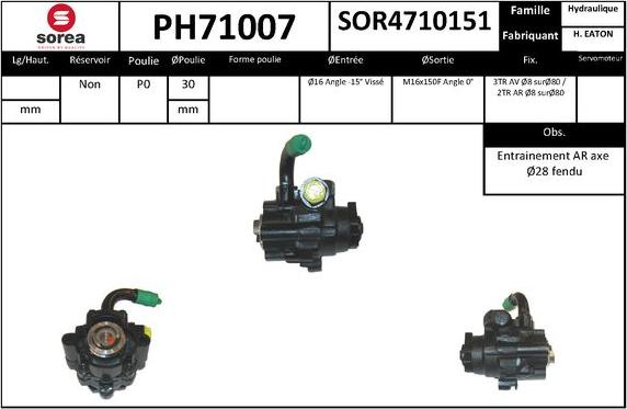 SNRA PH71007 - Hidraulična pumpa, upravljanje www.molydon.hr