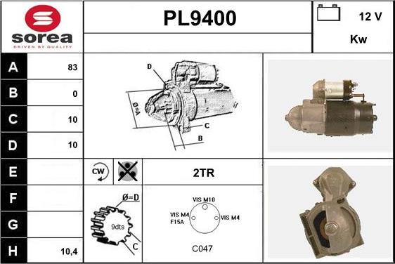 SNRA PL9400 - Starter www.molydon.hr