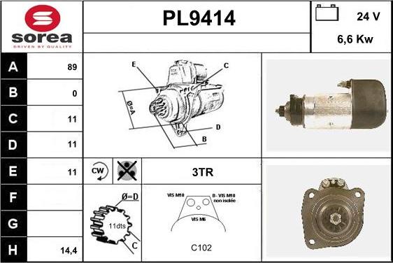 SNRA PL9414 - Starter www.molydon.hr