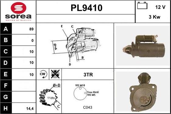 SNRA PL9410 - Starter www.molydon.hr