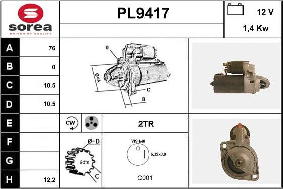 SNRA PL9417 - Starter www.molydon.hr