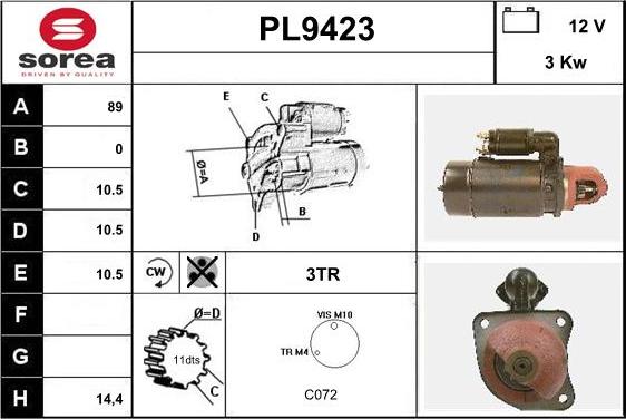 SNRA PL9423 - Starter www.molydon.hr