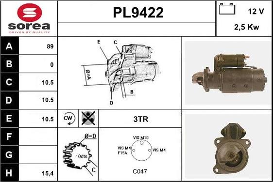 SNRA PL9422 - Starter www.molydon.hr