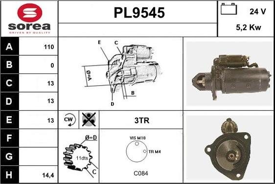 SNRA PL9545 - Starter www.molydon.hr