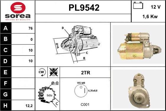 SNRA PL9542 - Starter www.molydon.hr