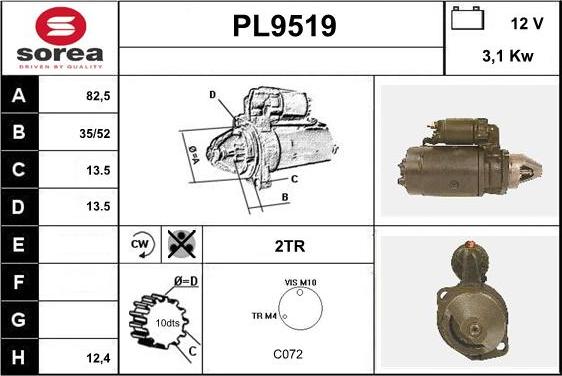 SNRA PL9519 - Starter www.molydon.hr