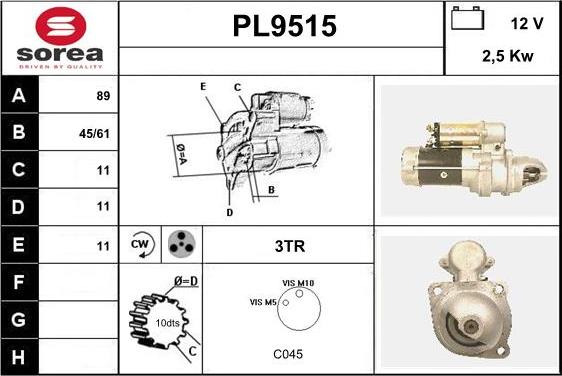 SNRA PL9515 - Starter www.molydon.hr