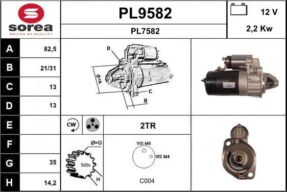 SNRA PL9582 - Starter www.molydon.hr