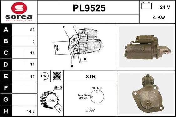 SNRA PL9525 - Starter www.molydon.hr