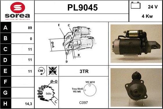 SNRA PL9045 - Starter www.molydon.hr