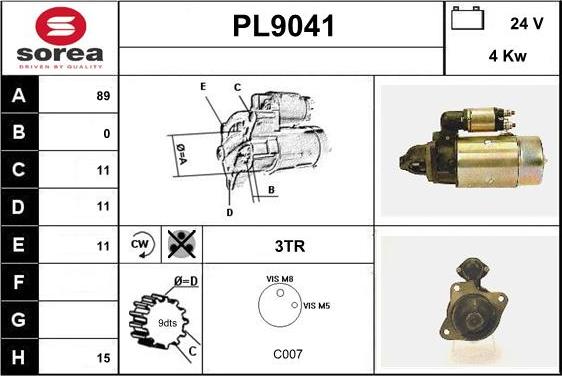 SNRA PL9041 - Starter www.molydon.hr