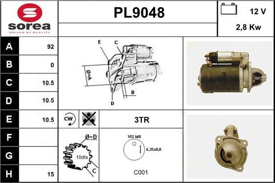 SNRA PL9048 - Starter www.molydon.hr