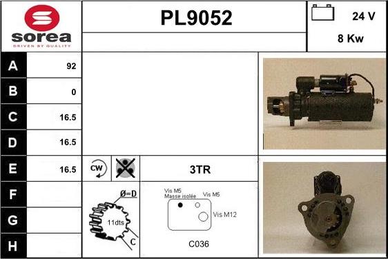 SNRA PL9052 - Starter www.molydon.hr