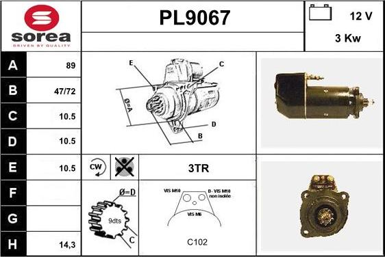 SNRA PL9067 - Starter www.molydon.hr