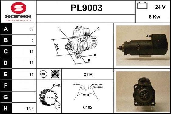 SNRA PL9003 - Starter www.molydon.hr