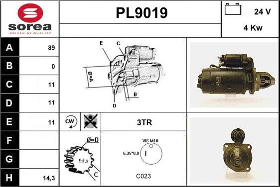 SNRA PL9019 - Starter www.molydon.hr