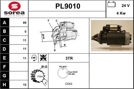 SNRA PL9010 - Starter www.molydon.hr