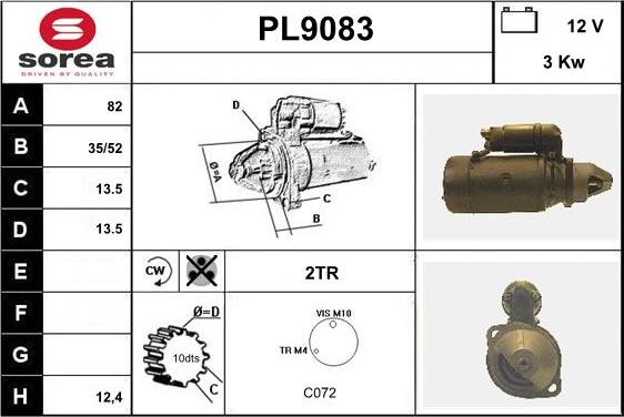 SNRA PL9083 - Starter www.molydon.hr