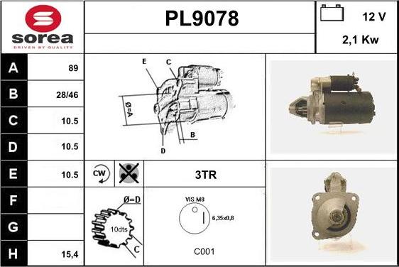 SNRA PL9078 - Starter www.molydon.hr