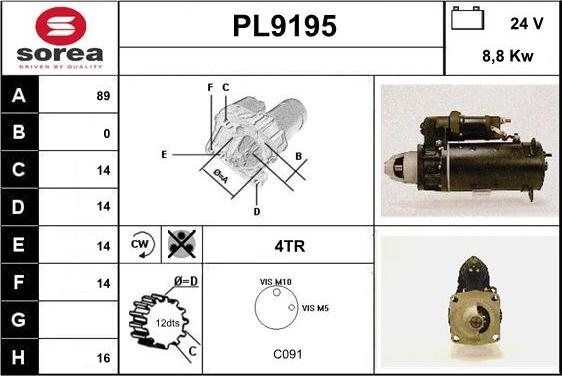 SNRA PL9195 - Starter www.molydon.hr