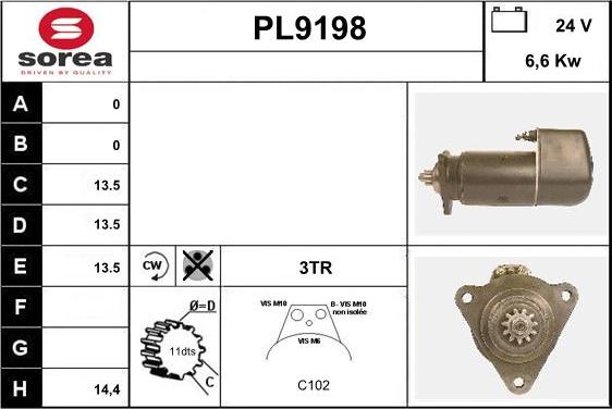 SNRA PL9198 - Starter www.molydon.hr