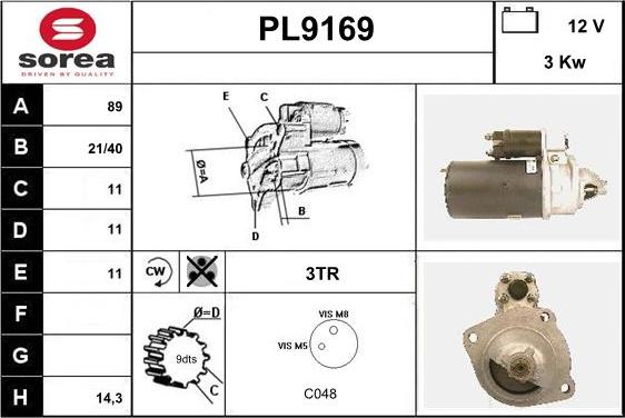 SNRA PL9169 - Starter www.molydon.hr