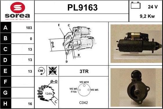 SNRA PL9163 - Starter www.molydon.hr